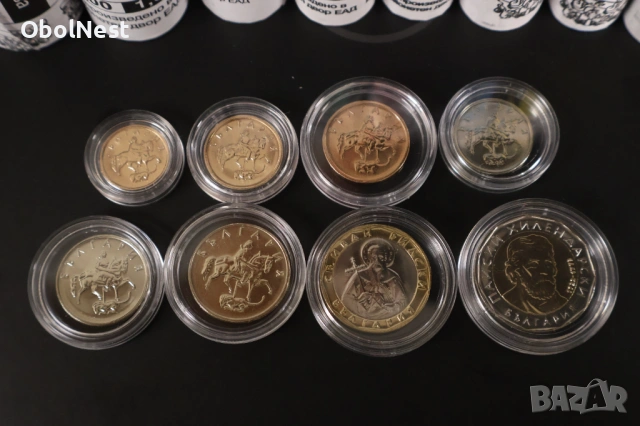 Пълен сет UNC монети от 1 ст. до 2 лв. (1999, 2000, 2002 и 2015) в капсули, снимка 4 - Нумизматика и бонистика - 52509356