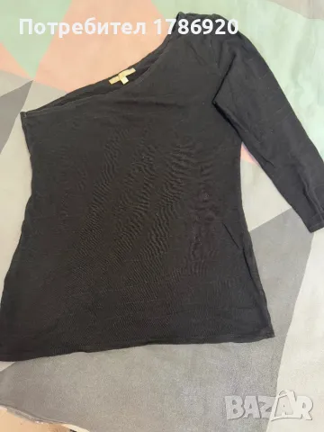 Стилна черна блуза Etam, снимка 2 - Тениски - 24945449