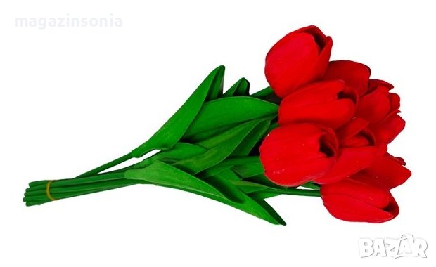 Красиви и реалистични лалета за пролетно настроение, снимка 4 - Изкуствени цветя - 40353568