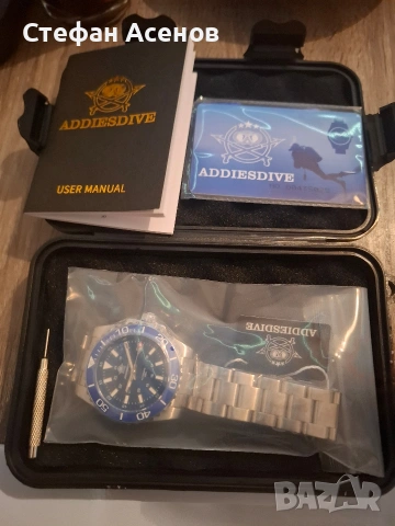 Чисто нов diver механичен часовник Addiesdive, снимка 3 - Мъжки - 52470728