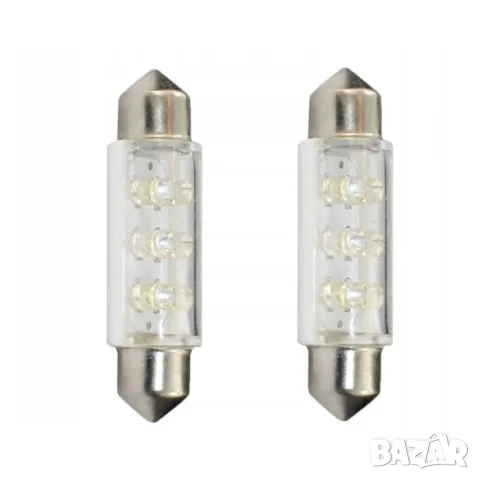LED крушки 12V 6 SMD 2 броя за интериор, снимка 2 - Аксесоари и консумативи - 55865047