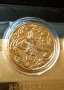 Позлатена с 24 карата злато османска монета султан Абдул Хамид със сертификат , снимка 3