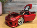 Метална количка Hot Wheels Ferrari 360 Spider 1/24 Dropstars Custom , снимка 6