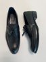  Мъжки кожени официални обувки - Черни - 42