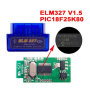 ELM327 V1.5 OBD2 OBDII с чип PIC18F25k80 ЕЛМ327 ЕЛМ 327 + CD, снимка 1