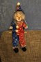 	Колекционерска порцеланова кукла клоун на люлка, снимка 2