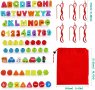 Нова Образователна играчка за малки деца дървени Свързващи се букви , снимка 2