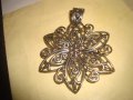 ФЛОРАЛЕН СРЕБРИСТ КРАСИВ МЕДАЛЬОН АРТ ПЕНДАНТ ВИСУЛКА 26812, снимка 7