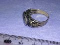 СТАРИНЕН ЕМАЙЛИРАН ОСМАНСКИ СРЕБЪРЕН ПРЪСТЕН СРЕБРО 925 със СУЛТАНСКА ТУГРА РЪЧНА ИЗРАБОТКА 40619, снимка 16