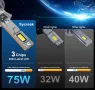 Sycreek комплект LED крушки за фарове H1, 2 броя, 35000LM 6000K студено бяло, снимка 7
