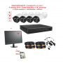 Видеонаблюдение Пълен пакет - 19" монитор + 320gb HDD + Dvr + камери 3мр 720р + кабели, снимка 1 - Комплекти за видеонаблюдение - 36250421