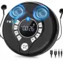 Преносим Bluetooth CD плейър Greadio CD37 със слушалки и вградени високоговорители, снимка 1