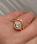 Моден сет двойни пръстени Елион, нови, снимка 1 - Пръстени - 44640441