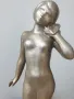 Съветска руска скулптура/метална фигура на гола жена/еротика/статуетка 30см-1кг, снимка 7