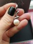 Сребърен синджир със естествена перла 925, снимка 1 - Колиета, медальони, синджири - 35788613