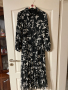 елегантна рокля риза плисе плисирана дълга романтична рокля нежни градински цветя флорален десен, снимка 5