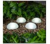 Соларни фенери за градина, комплект бели гъби, 82 см, 4 бр., снимка 1 - Външни лампи - 40399404