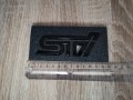 Субару СТИ Subaru STI черен гланц емблема надпис, снимка 3