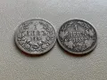 1 лев 1882; 1 лев 1891 България - Сребро, снимка 1