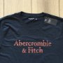 НОВА 100 % оригинална тъмно синя памучна тениска ABERCROMBIE & FITCH размер L от САЩ, снимка 2