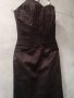 Официална Рокля кафява, дълга тип русалка, размер М, снимка 6