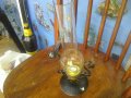 Немска кована лампа - спиртник с шише, снимка 3
