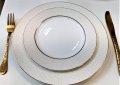 Сервиз за хранене за 12 човека - Костен порцелан, снимка 3
