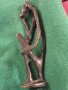 СТАРА БРОНЗОВА АФРИКАНСКА СТАТУЕТКА РЪЧНА ЕТНО АРТ ИЗРАБОТКА УНИКАТ с ТЪМНА ПАТИНА ФИГУРА 16647, снимка 18