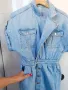 Рокля от светъл деним с джобове, снимка 2