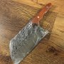  Full Tang Carbon Steel Handmade Chef Knife High Quality кухненски сатър 1250 гр, снимка 1