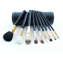 Комплект от девет броя четки за грим в изискана черна чантичка HZS84, снимка 2