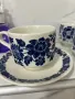 Реколта от 1970 г. на Broadhurst „Garland“ дуо от чаша, чинийка за чай / Broadhurst Ironstone / син, снимка 12
