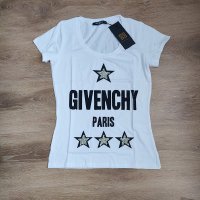Тениска Givenchy в бяло/черно/розово/жълто, снимка 4 - Тениски - 31334497