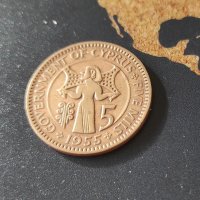 Монети Кипър 5 мила, 1955-1963, снимка 1 - Нумизматика и бонистика - 44278066