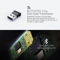 Mpow Bluetooth 4.0 USB адаптер, безжичен предавател и приемник, снимка 4 - Други - 42536004