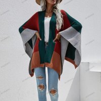 Дамска широка модна жилетка с цветни блокове, 2цвята - 023, снимка 10 - Жилетки - 41799133