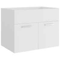 Комплект мебели за баня, бял, ПДЧ, снимка 7 - Шкафове - 42238616