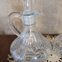 Стари стъклени шишенца за олио и оцет, снимка 5 - Антикварни и старинни предмети - 44838073