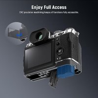 Нова метална L-пластина със силиконова ръкохватка за фотоапарат Fujifilm камера, снимка 4 - Чанти, стативи, аксесоари - 42434437