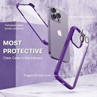 Нов калъф кейс с протектор за екран телефон iPhone 14 Pro/6.1 инча Защита Айфон, снимка 7 - Калъфи, кейсове - 41115754