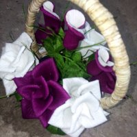 Кошница с цветя от креп хартия в Декорация за дома в гр. Монтана -  ID40031413 — Bazar.bg