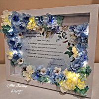 Декорирана рамка с цветя - подарък към кумове, снимка 6 - Подаръци за сватба - 41842148