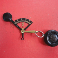 Старинно кантарче с рулетка , снимка 5 - Колекции - 44713299