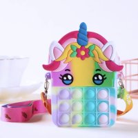 Попит чанта Еднорог / Popit bag, снимка 1 - Детски портмонета - 42500591