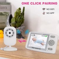Ново Бебешки монитор с камера и аудио 3.5 HD екран/Нощно виждане/Бебе , снимка 2 - Друга електроника - 41327719