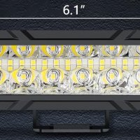 15.5 cm 144W Диоден Прожектор Супер Мощен Халоген Led Bar Лед Бар Бяла Комбиниранa Светлина 12V-24V, снимка 2 - Аксесоари и консумативи - 42136359