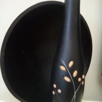  Красива Дървена  ваза, снимка 3 - Декорация за дома - 29995669