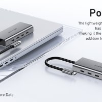 PULWTOP 4X 10Gbps USB-C хъб за лаптоп/USB-C мъжки към 4*USB-C 3.2 gen женски, снимка 7 - Лаптоп аксесоари - 41210365