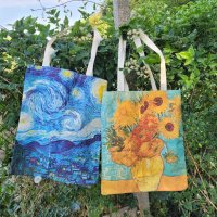 Платнена торбичка,чанта Ван Гог картини- Слънчогледите и Звездна нощ, снимка 9 - Чанти - 41844397