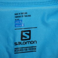 Дамска Спортна Тениска Salomon Born To Sweat Размер L, снимка 8 - Тениски - 42193508